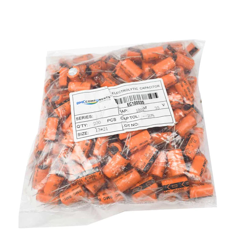 1000µF 35V Electrolytic Capacitor (Pack of 200)