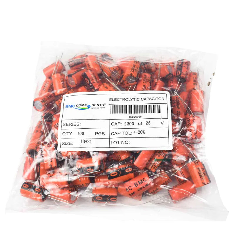 2200µF 25V Electrolytic Capacitor (Pack of 200)