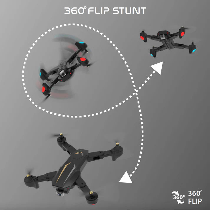 NABHYAAN Drone 1080 BLACK | WiFi HD 1080P + 720 P FPV Dual Camera Drone | PREMIUM BAG VERSION | Position Locking Drone