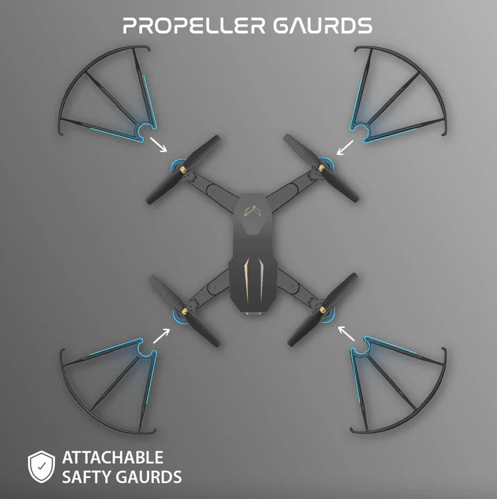 NABHYAAN Drone 1080 BLACK | WiFi HD 1080P + 720 P FPV Dual Camera Drone | PREMIUM BAG VERSION | Position Locking Drone