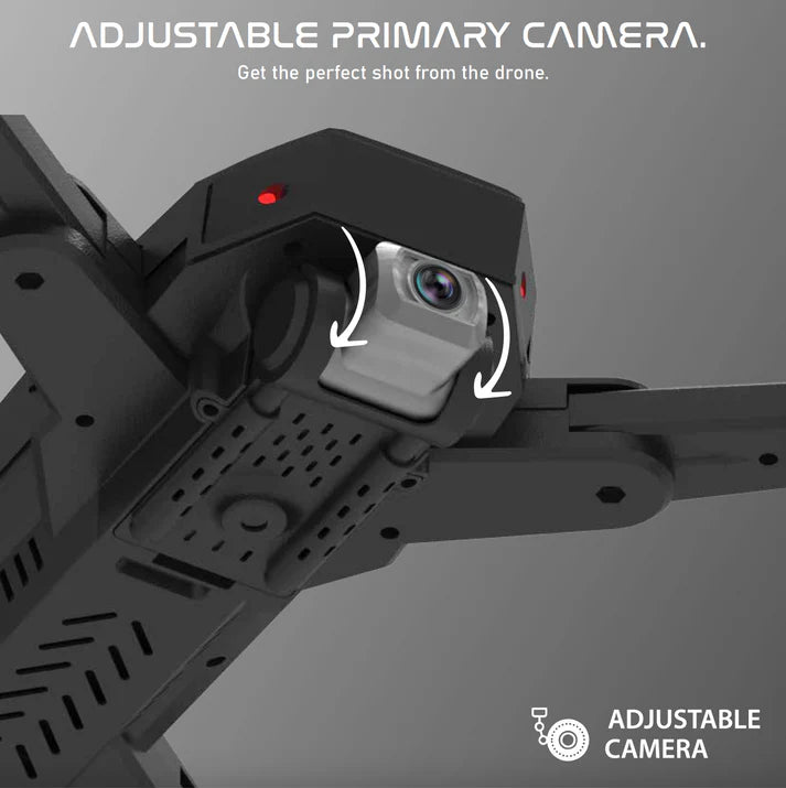 NABHYAAN Drone 1080 BLACK | WiFi HD 1080P + 720 P FPV Dual Camera Drone | BOX VERSION | Position Locking Drone