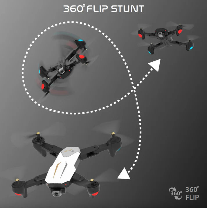 NABHYAAN Drone 1080 WHITE | WiFi HD 1080P + 720 P FPV Dual Camera Drone | BOX VERSION | Position Locking Drone