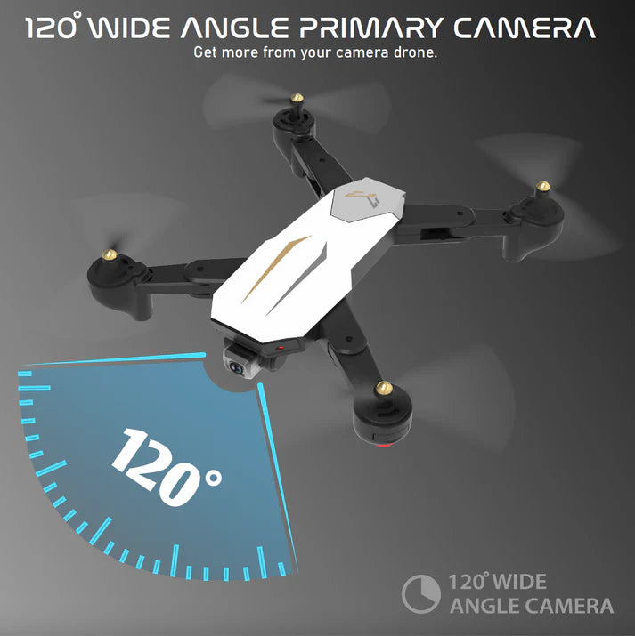 NABHYAAN Drone 1080 WHITE | WiFi HD 1080P + 720 P FPV Dual Camera Drone | PREMIUM BAG VERSION | Position Locking Drone