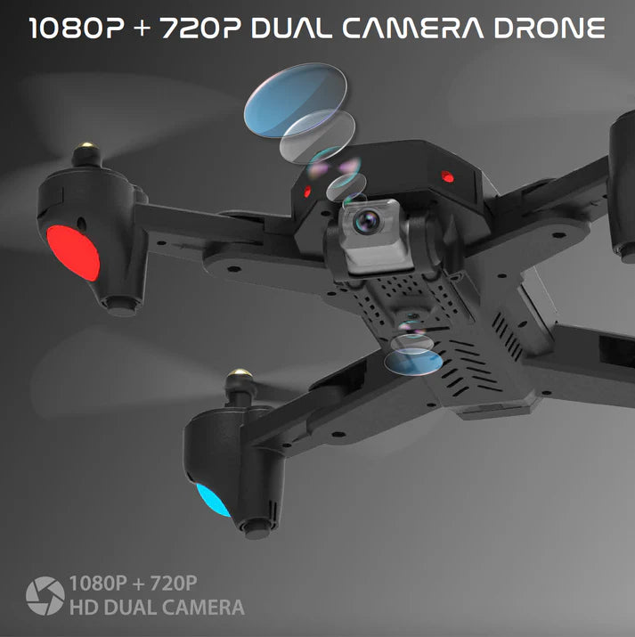NABHYAAN Drone 1080 WHITE | WiFi HD 1080P + 720 P FPV Dual Camera Drone | PREMIUM BAG VERSION | Position Locking Drone