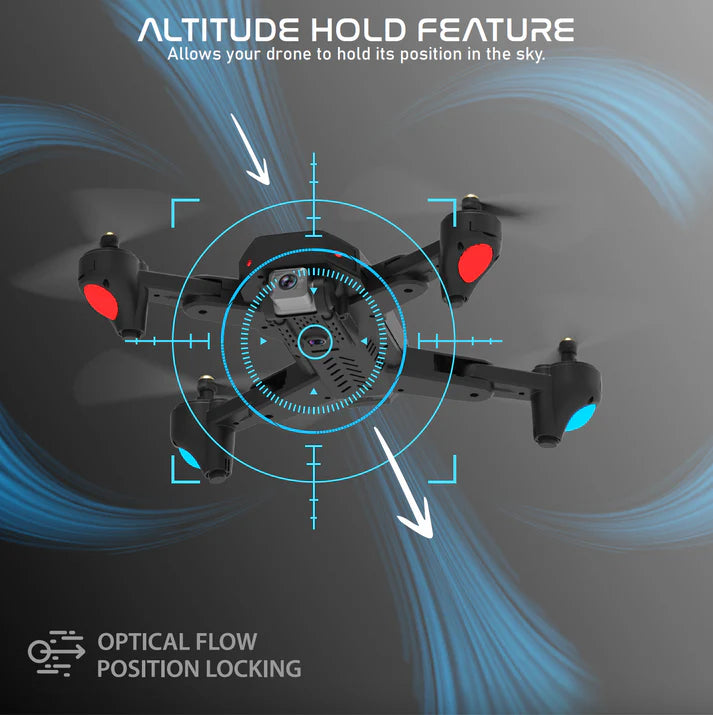 NABHYAAN Drone 1080 WHITE | WiFi HD 1080P + 720 P FPV Dual Camera Drone | BOX VERSION | Position Locking Drone