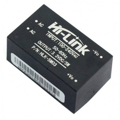 Hi-Link HLK-5M03 3.3V 5W AC to DC power supply module for embedded electronics
Compact AC-DC converter module HLK-5M03 for PCB mounting
3.3V 5W HLK-5M03 isolated power module for IoT and smart devices
Hi-Link HLK-5M03 AC to DC step-down converter for microcontrollers