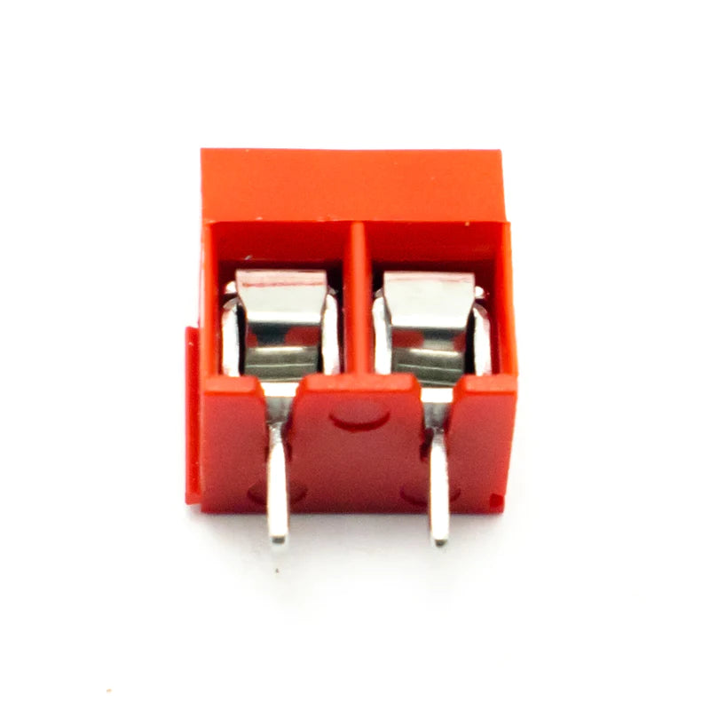 2 Pin | Screw Type | PCB Terminal Block | 5mm Pitch RED | 300V | 10A | 5 mm | Through Hole | Arrowtech | arrowtechcart | arrowtechcart.com