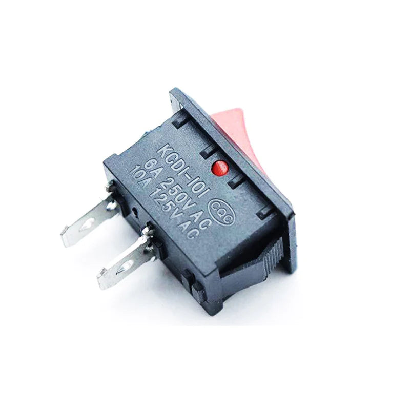 6A 250V AC SPST ON-OFF Rocker Switch Red (pack of 20)