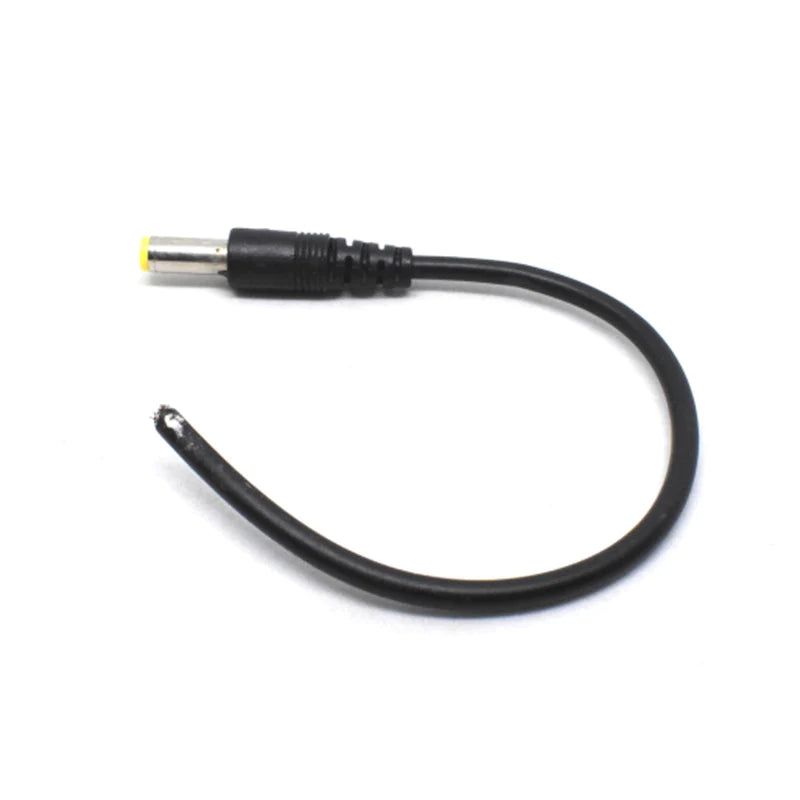 DC jack Male Barrel Connector Male Plug DC Connector with cable (Pack of 10)