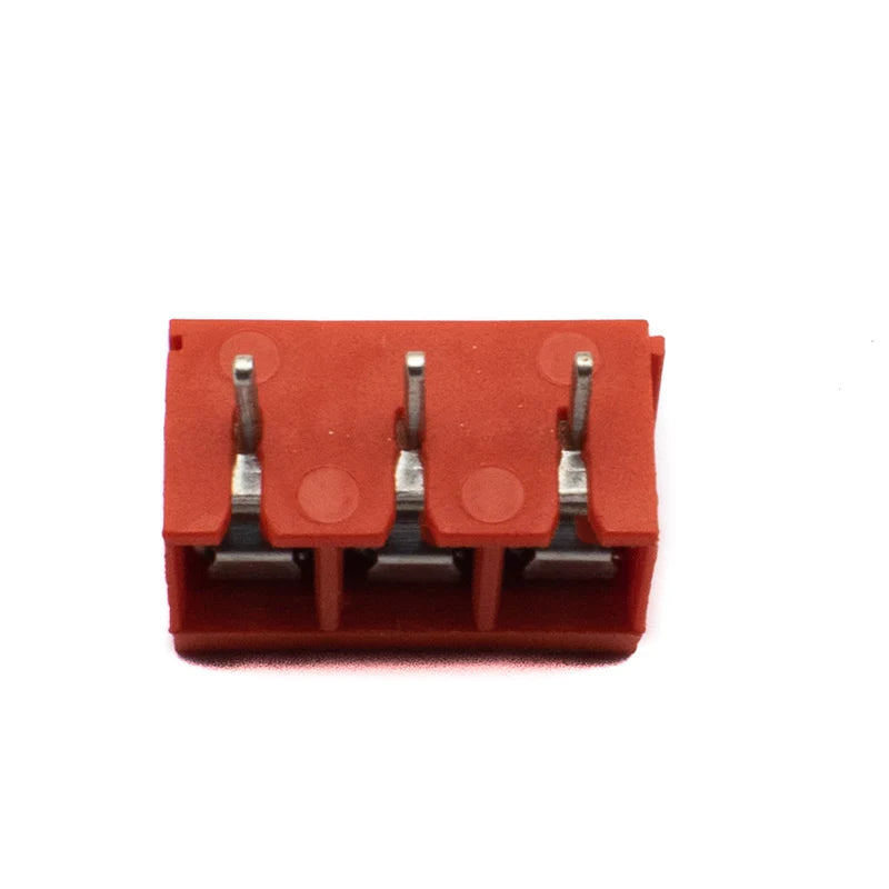 3 Pin Screw Type PCB Terminal Block - 5mm Pitch RED (Pack of 10)
