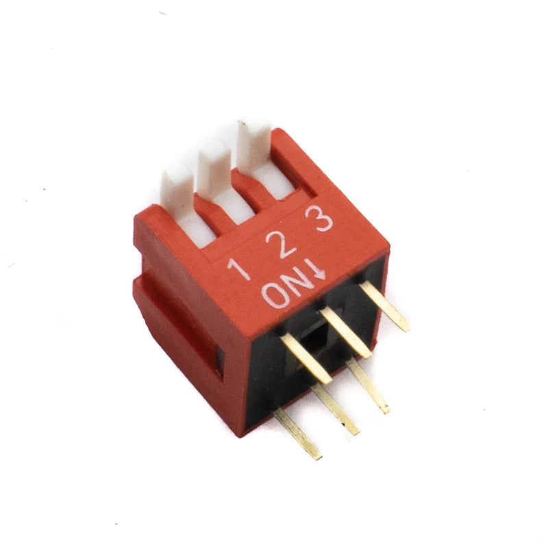 3 Way DIP SPST Switch Right Angle (Piano Type) (Pack of 10)