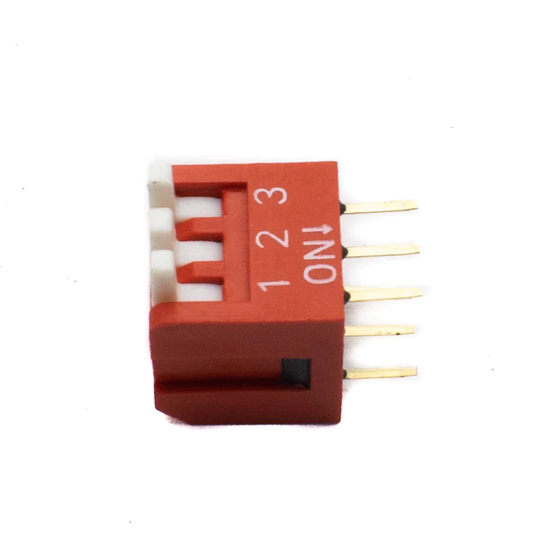3 Way DIP SPST Switch Right Angle (Piano Type) (Pack of 10)