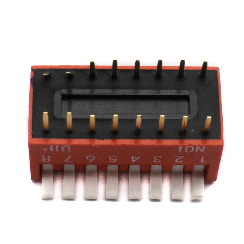 8 Way DIP SPST Switch Right Angle (Piano Type) (Pack of 10)