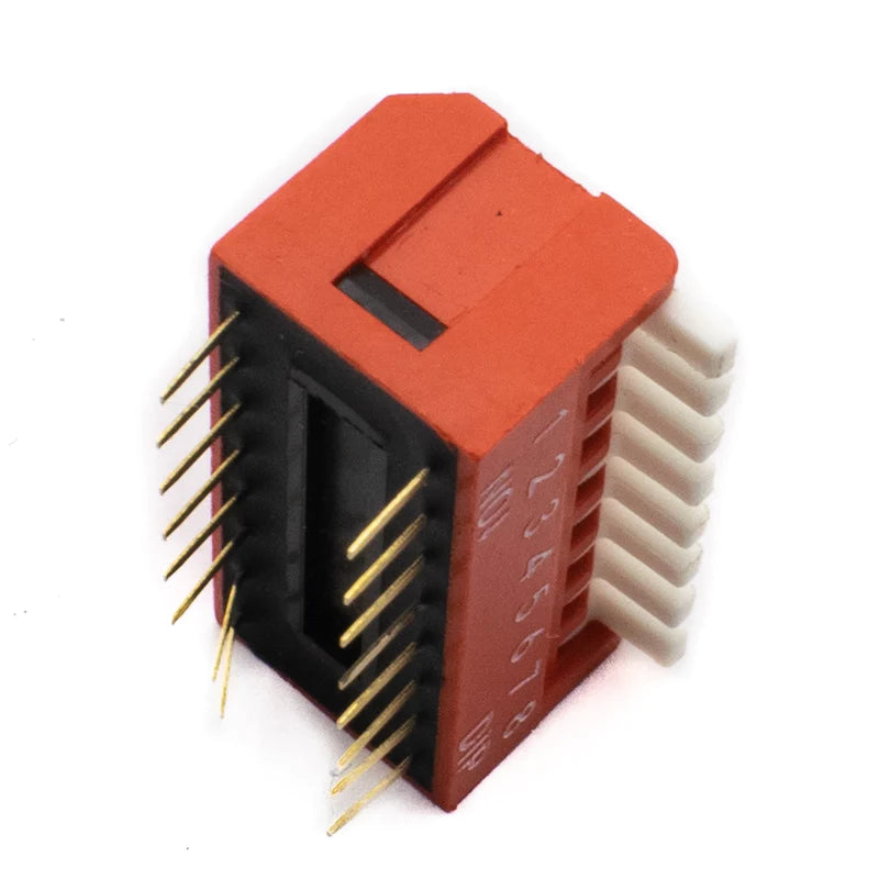 8 Way DIP SPST Switch Right Angle (Piano Type) (Pack of 10)