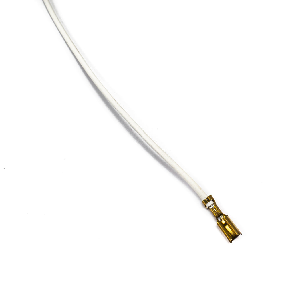 3.5mm Crimp Terminal Female Spade Connector Cable with Locking Tab (White) (Pack of 20)