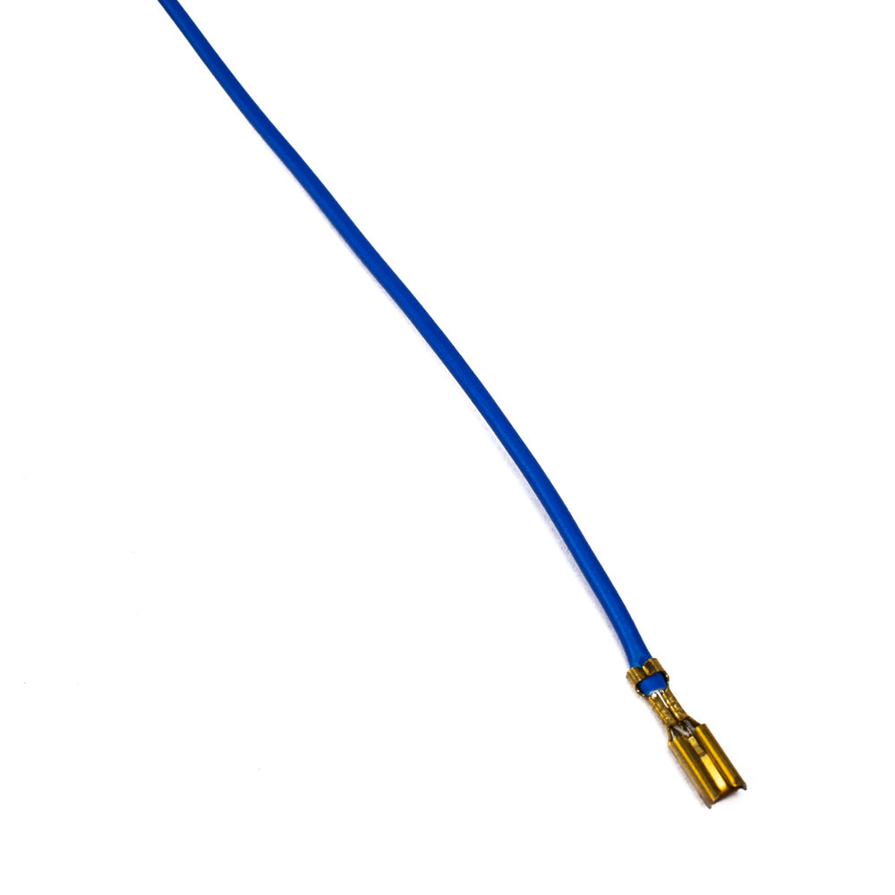 3.5mm Crimp Terminal Female Spade Connector Cable with Locking Tab (Blue) (Pack of 20)