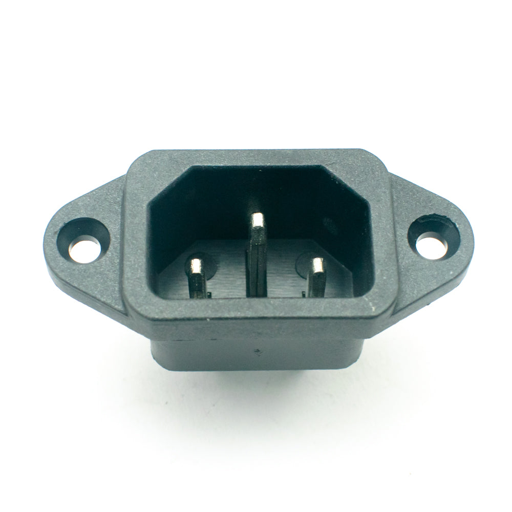 IEC320 C14 Panel Mount Plug Computer Adapter Power Connector Socket Brass (Pack of 10)