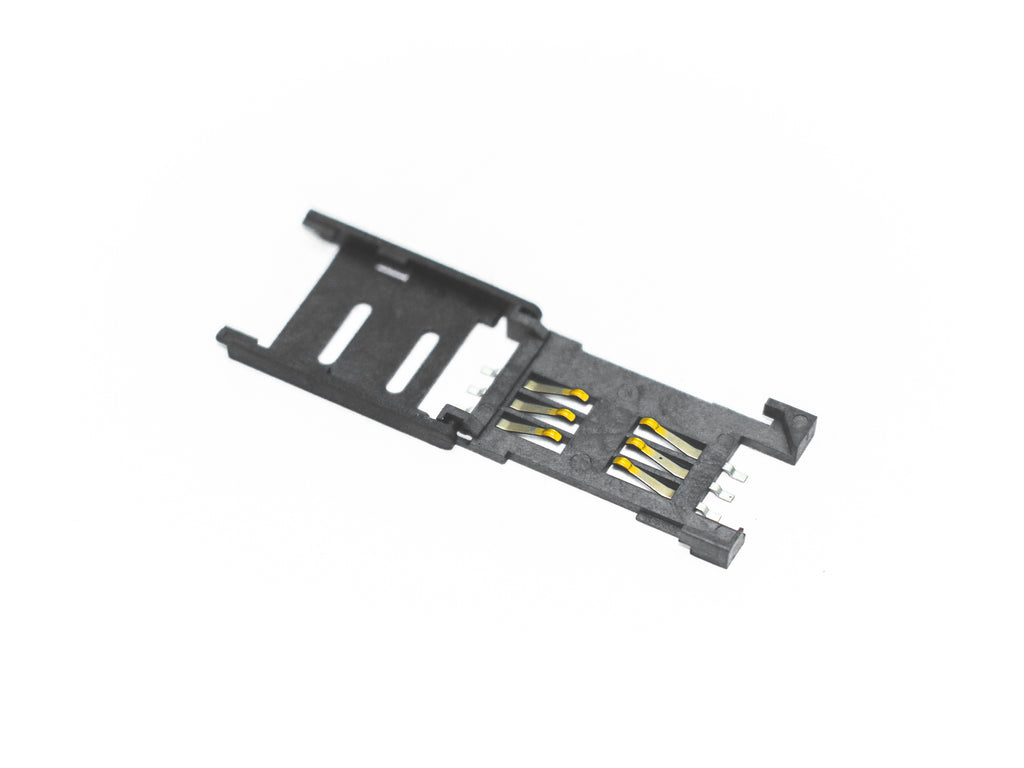 Micro Slot Flip Type 6 Pin SIM Card Holder Single SIM Lock Type (Pack of 10)