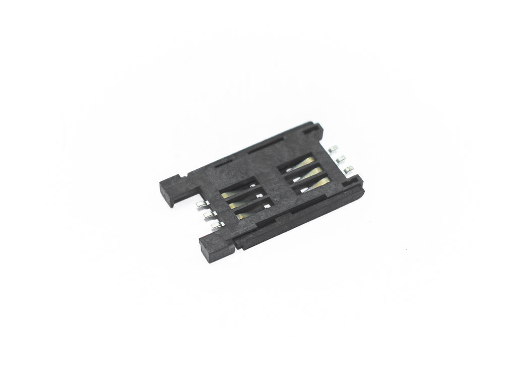 Micro Slot Flip Type 6 Pin SIM Card Holder Single SIM Lock Type (Pack of 10)