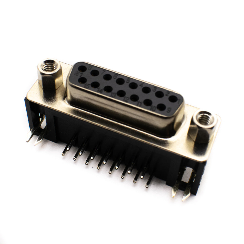 DB15 VGA Female Connector - 15 Pin Right Angle (Pack of 10)