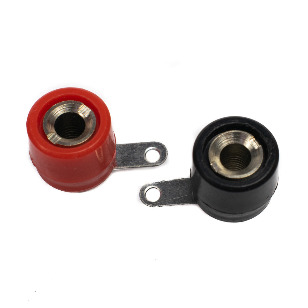Banana Socket Connector Pair (RED + BLACK) 4mm (Pack of 5)