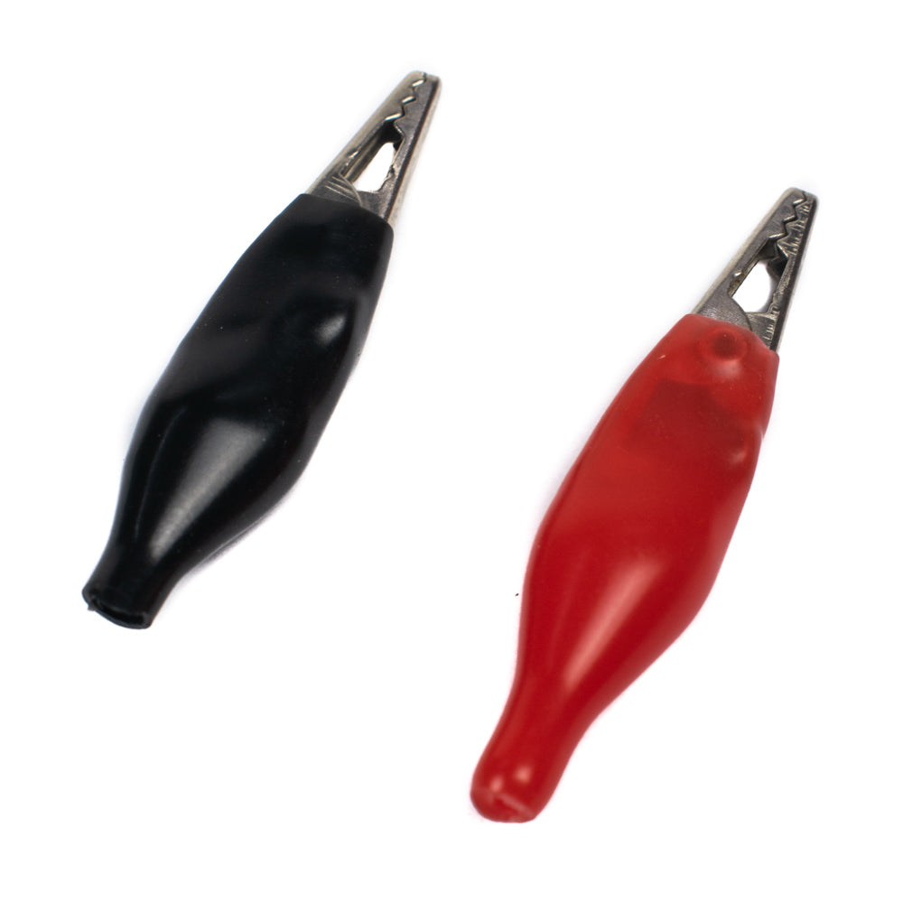 Alligator (Crocodile) Clip Red+Black Pair - 28mm (Pack of 10)