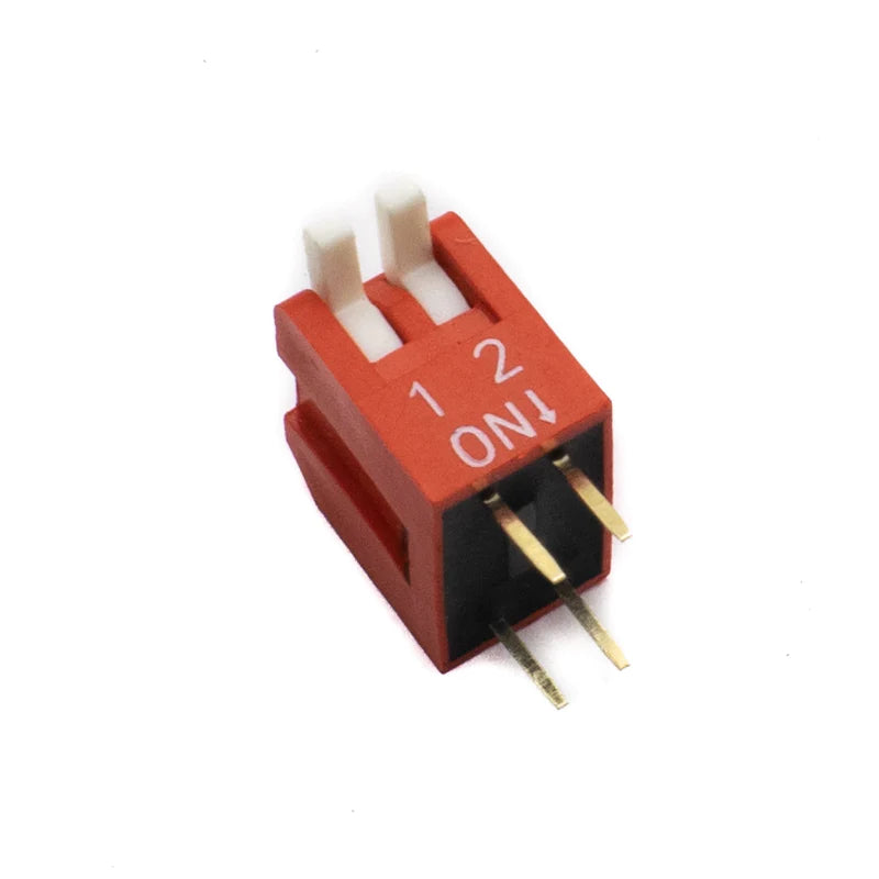 2 Way DIP SPST Switch Right Angle (Piano Type) (Pack of 10)