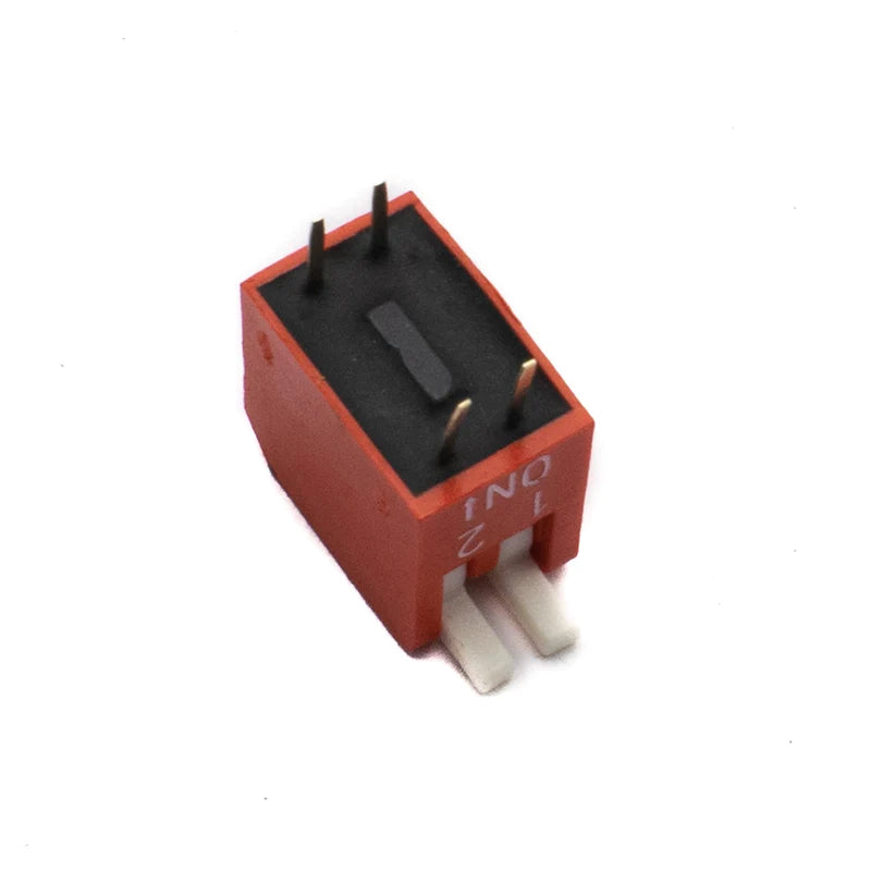 2 Way DIP SPST Switch Right Angle (Piano Type) (Pack of 10)