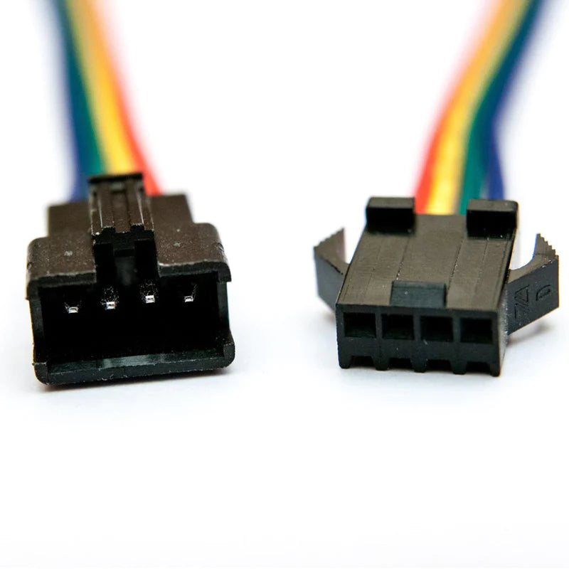 JST SM 4 Pin Plug Male and Female Connector Adapter with 150 mm Electrical Cable Wire for LED Light (Pack of 20)