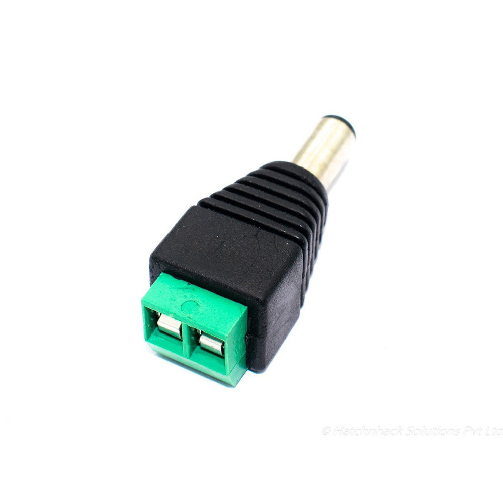 2.1mmx5.5mm Male DC Power Jack Adapter Connector Plug For CCTV Camera (Pack of 10)
