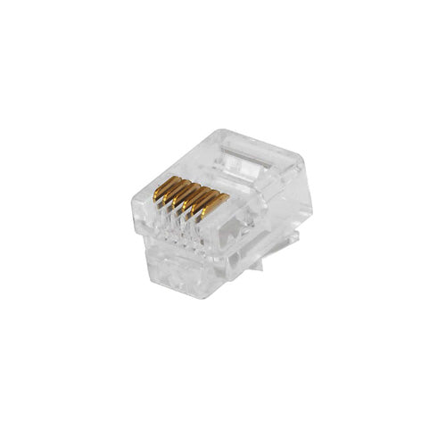 RJ12 Male Connector - 6P6C (Pack of 10)