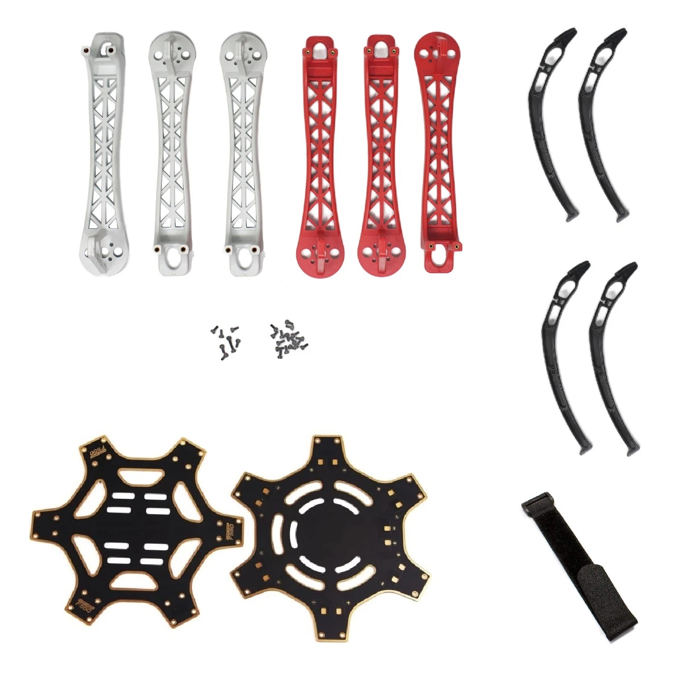 F550 / Q550 Hexa-Copter Frame, Landing Gears and Integrated PCB Kit