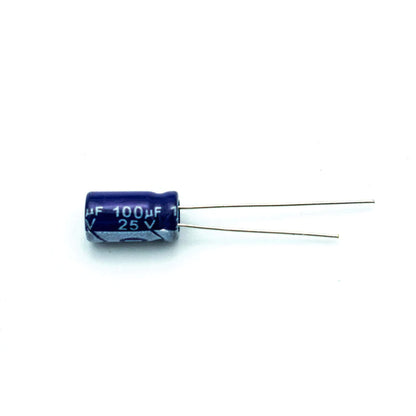 100 uF 25V Polar Capacitors (Pack of 25)