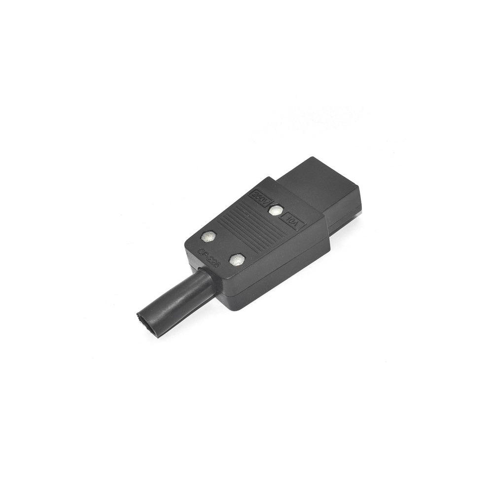 10A 250V IEC320 C13 Three Pin Linker Female Mains Connector Black