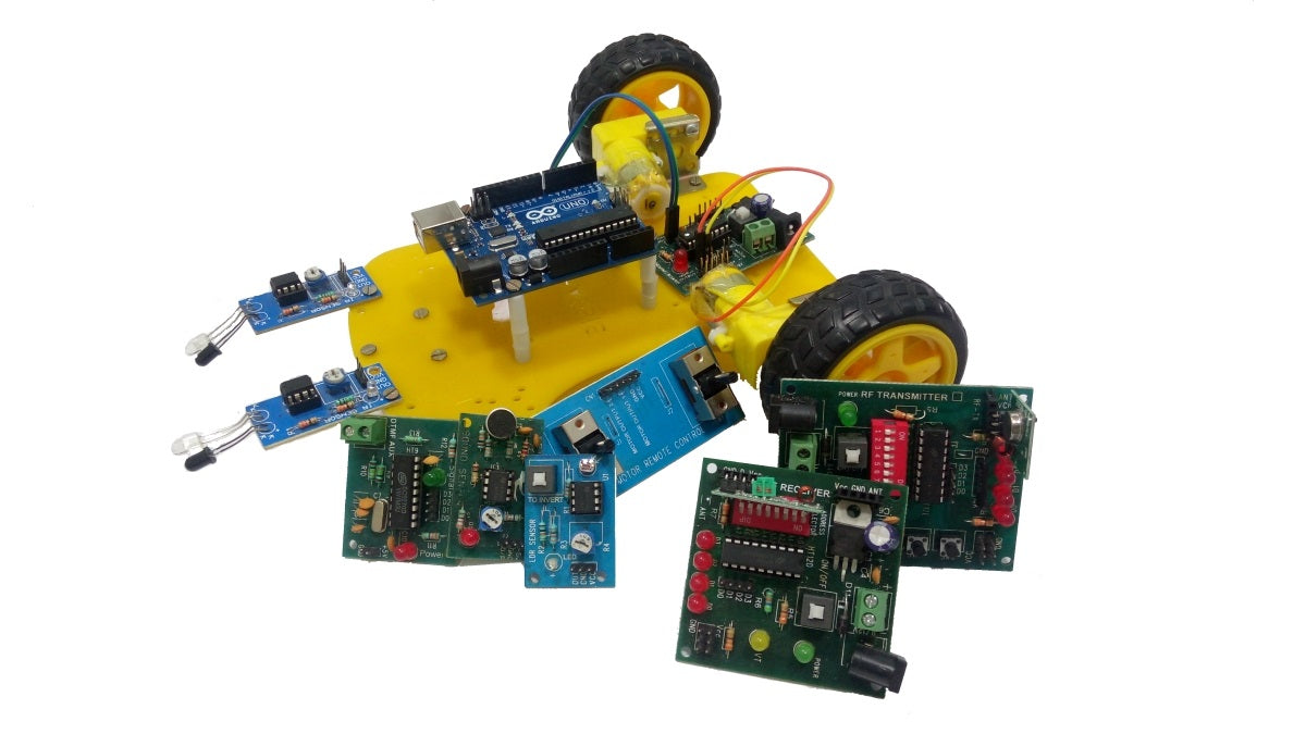 19 in 1 Multipurpose Arduino Uno R3 Based Robotic DIY Kit – ArrowTechCart