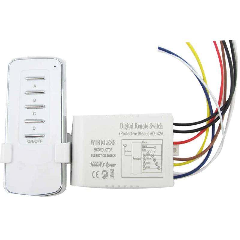 Remote Control Light Switch With Remote 4 Channel wireless Digital Remote Control Light Switch – ArrowTechCart