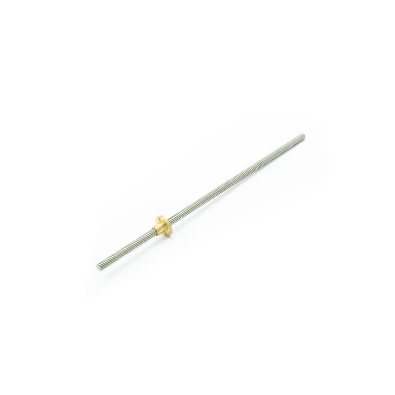 3D Printer Trapezoidal Screw Threaded Rod 300mm with Brass Nut