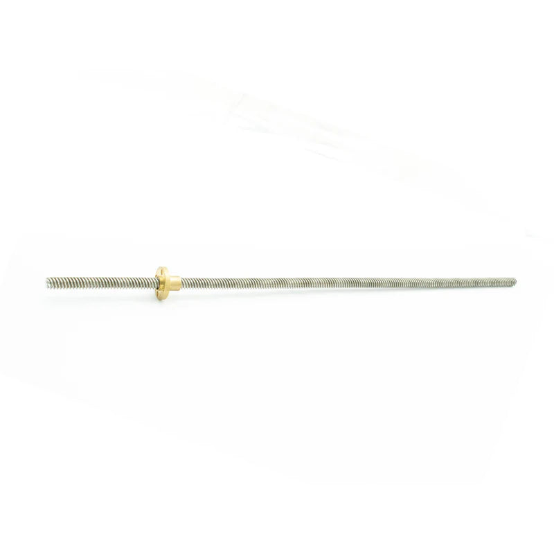 3D Printer Trapezoidal Screw Threaded Rod 400mm with Brass Nut