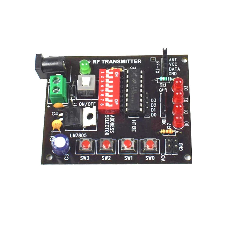 Wireless RF Transmitter and Receiver Module with HT12E & HT12D