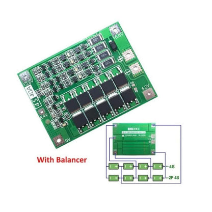 4S 40A 14.8V 16.8V 18650 Lithium Ion BMS Protection Board