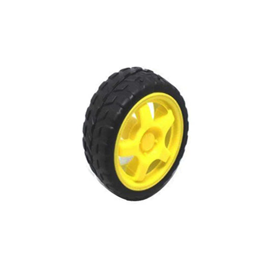Electronic|Electronic component|65mm Robot|Robot Wheel|Wheel|65mm|Plastic Yellow Rim|65mm wheel|BO Wheels|BO Wheel|Arrow |Arrowtech |Arrowtechcart |Arrowtechcart.com