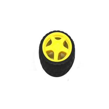 Electronic|Electronic component|65mm Robot|Robot Wheel|Wheel|65mm|Plastic Yellow Rim|65mm wheel|BO Wheels|BO Wheel|Arrow |Arrowtech |Arrowtechcart |Arrowtechcart.com