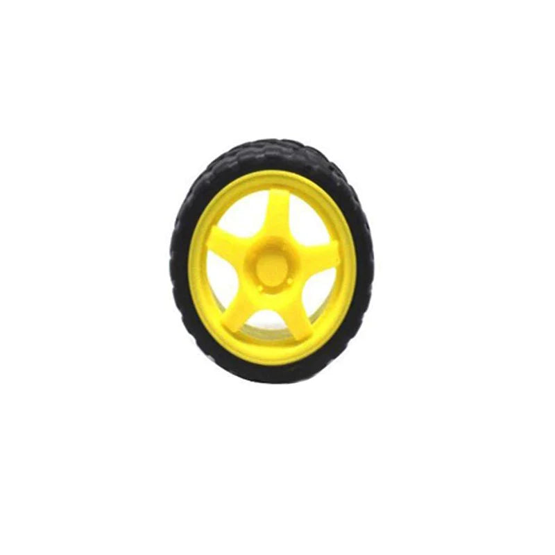 Electronic|Electronic component|65mm Robot|Robot Wheel|Wheel|65mm|Plastic Yellow Rim|65mm wheel|BO Wheels|BO Wheel|Arrow |Arrowtech |Arrowtechcart |Arrowtechcart.com