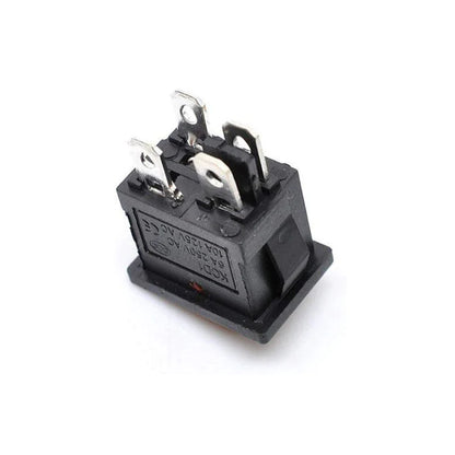 6A 250V SPDT ON-OFF Rocker Switch with Red Light (Pack of 20)