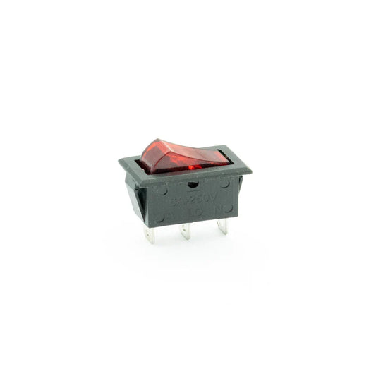 6A 250V SPST Rocker Switch with Light