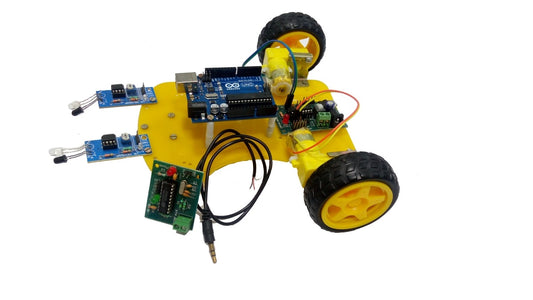 Mobile Control & Line Follower Arduino Uno Based Robotic DIY Kit