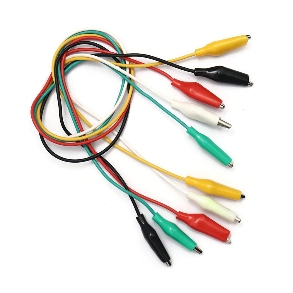 Electrical Alligator Clips with Wires Test Leads Sets - 5 Wires