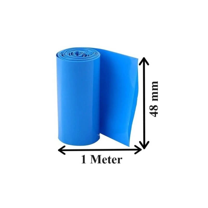Electronic|Electronic component|Components|48mm PVC Heat Shrink Sleeve|48mm Heat Sleeve|Heat Sleeve|Sleeve|Heat Shrink Sleeve|PVC Heat Shrink|PVC Heat Shrink Sleeve Blue for Lithium Cell Pack|48mm PVC Heat Shrink Sleeve For Lithium Battery Pack|Lithium Battery Pack|Poly Vinyl Chloride|electrical insulation|sealing, and strain relief|mechanical protection|Arrow|Arrow.com|Arrowtech|ArrowTech.com|Arrowtechcart|Arrowtechcart.com