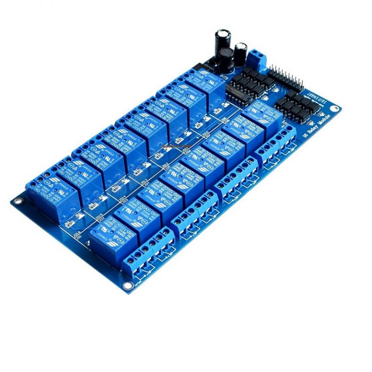 Buy 5V 16 Channel Relay Module with Light Coupling LM2596 Power Supply ...