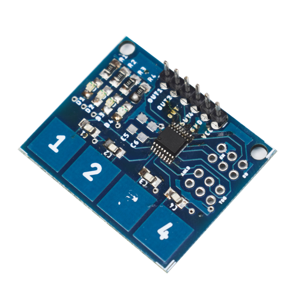 Electronic|Electronic component|Components|TTP224 4-Channel Capacitive Touch Sensor Switch Module|TTP 224|4-Channel Capacitive Touch Sensor|Touch Sensor Switch Module|Switch Module|Sensor|TTP223B Module|Touch Switch|touch-sensing IC TTP 224|Touch Sensor|Arrow|Arrow.com|Arrowtech|ArrowTech.com|Arrowtechcart|Arrowtechcart.com